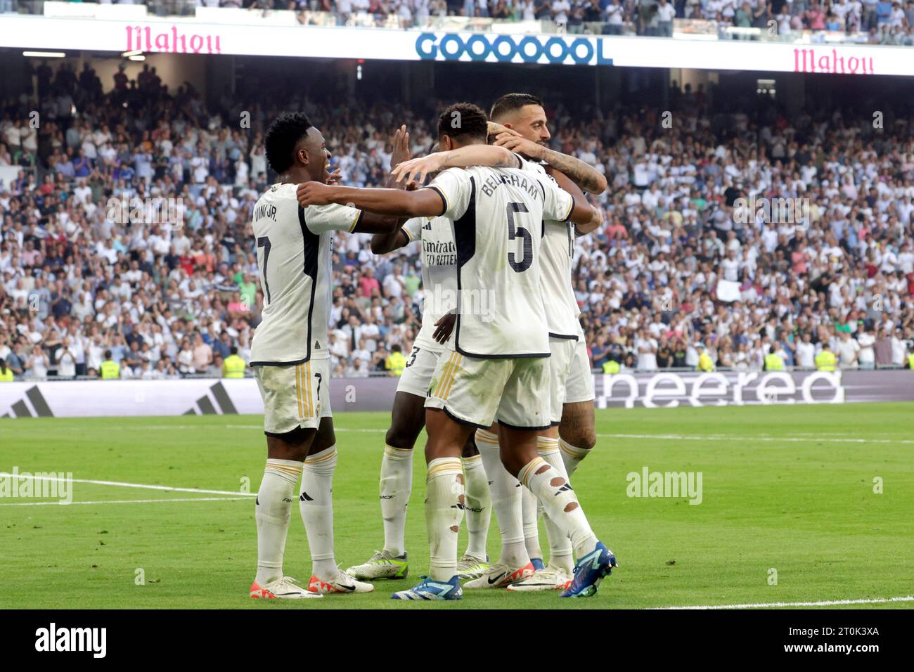 Madrid, Espagne. 07 octobre 2023. Jude Bellingham du Real Madrid CF lors du match de Liga entre le Real Madrid et le CA Osasuna a joué au stade Santiago Bernabeu le 7 octobre 2023 à Madrid, Espagne. (Photo de Cesar Cebolla/PRESSINPHOTO) crédit : PRESSINPHOTO SPORTS AGENCY/Alamy Live News Banque D'Images