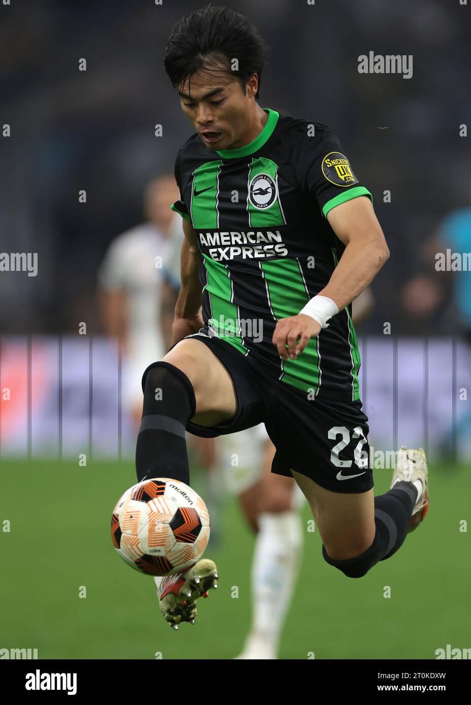 Marseille, France. 5 octobre 2023. Kaoru Mitoma de Brighton lors du match de l'UEFA Europa League au Stade de Marseille. Le crédit photo devrait se lire : Jonathan Moscrop/Sportimage crédit : Sportimage Ltd/Alamy Live News Banque D'Images