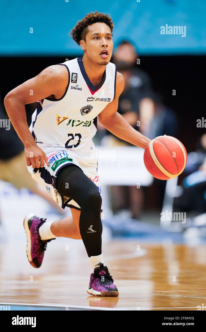 Kai King (B-Corsairs), OCTOBRE 7 2023 - Basketball : 2023-24 B. match DE LIGUE B1 entre Kyoto Hannaryz - Yokohama B-Corsairs au Kataoka Arena Kyoto, Japon. Crédit : SportsPressJP/AFLO/Alamy Live News Banque D'Images