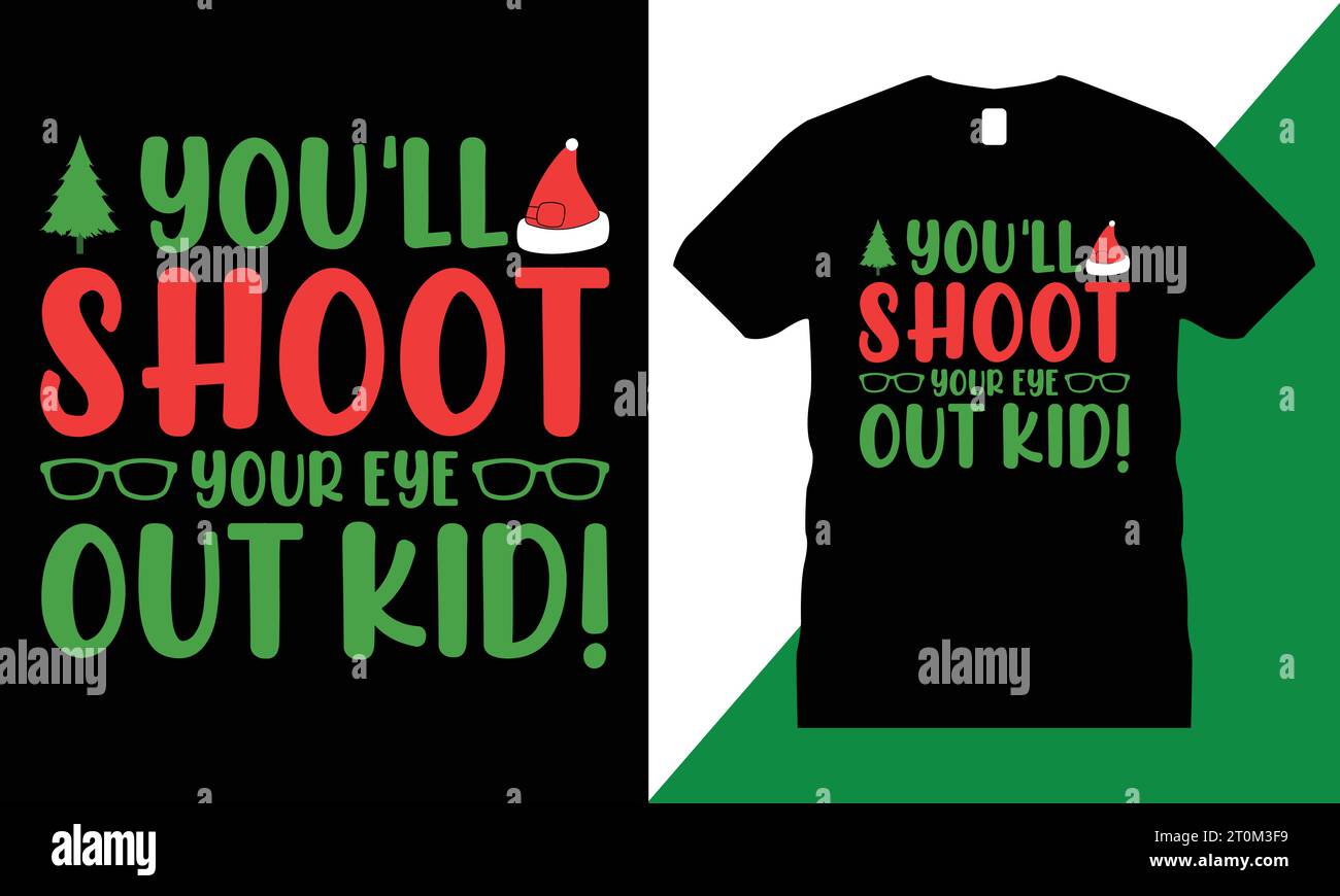 Vecteur de conception de t-shirt joyeux Noël. Utiliser pour T-shirt, tasses, autocollants, cartes, etc Illustration de Vecteur