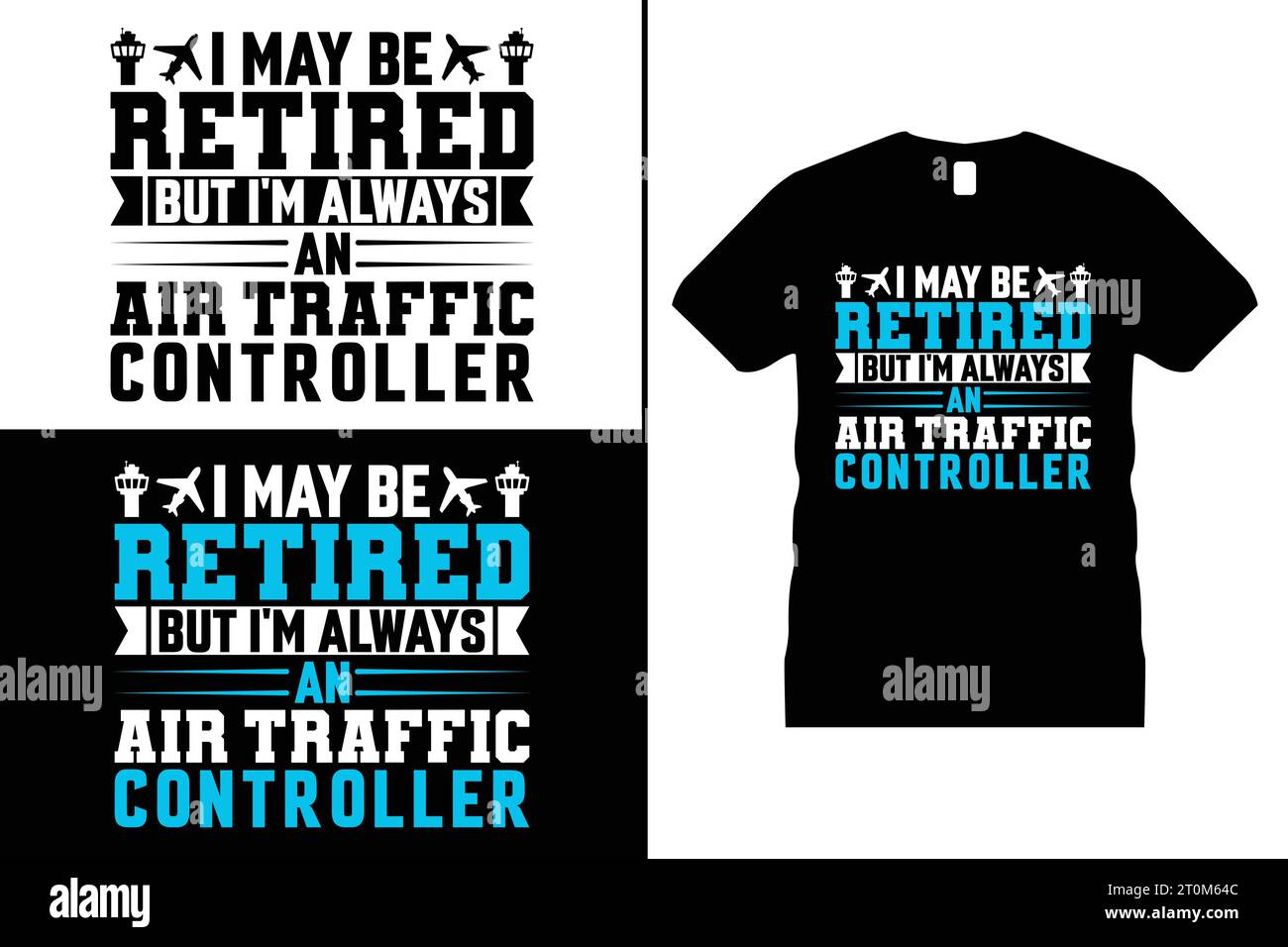 Drôle Typographie Sky Air Traffic T-shirt Design Controller Vector Pilot shirt cadeau pour hommes et femmes Illustration de Vecteur