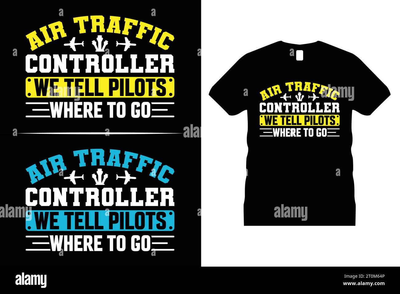 Drôle Typographie Sky Air Traffic T-shirt Design Controller Vector Pilot shirt cadeau pour hommes et femmes Illustration de Vecteur