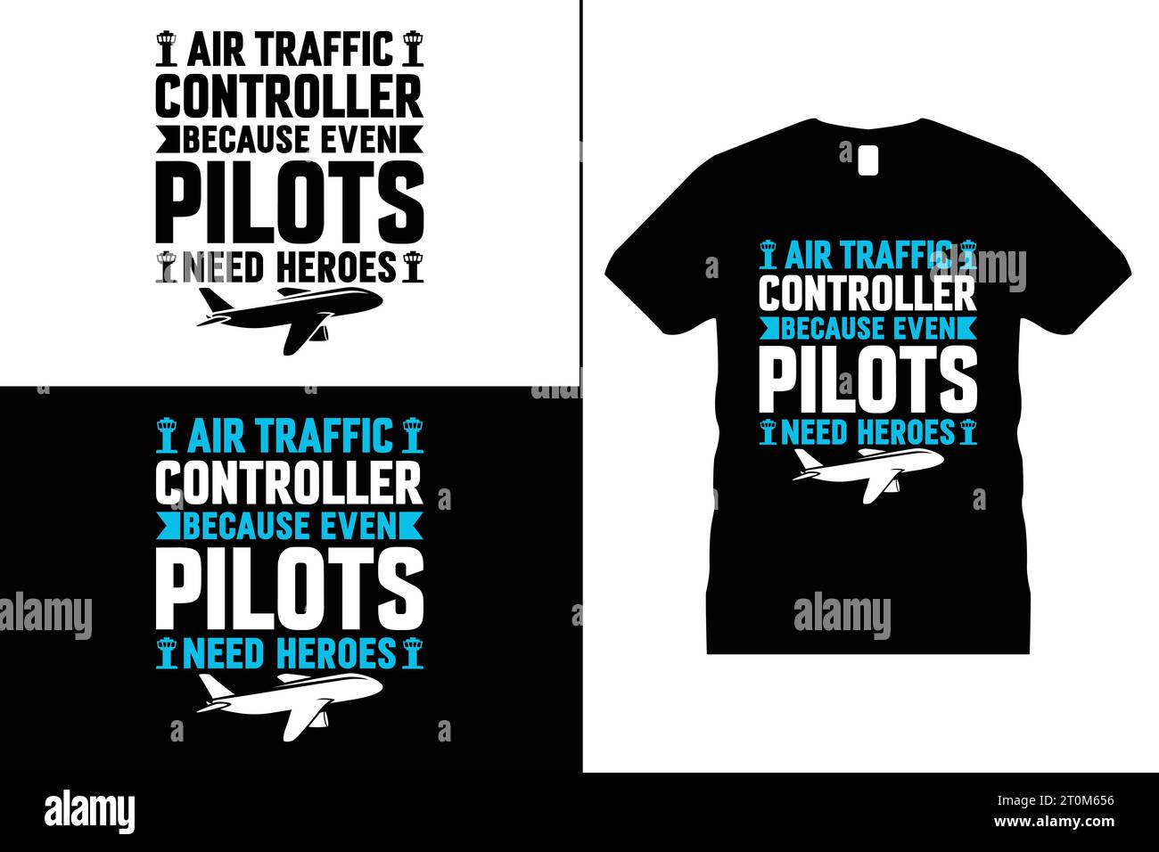 Drôle Typographie Sky Air Traffic T-shirt Design Controller Vector Pilot shirt cadeau pour hommes et femmes Illustration de Vecteur