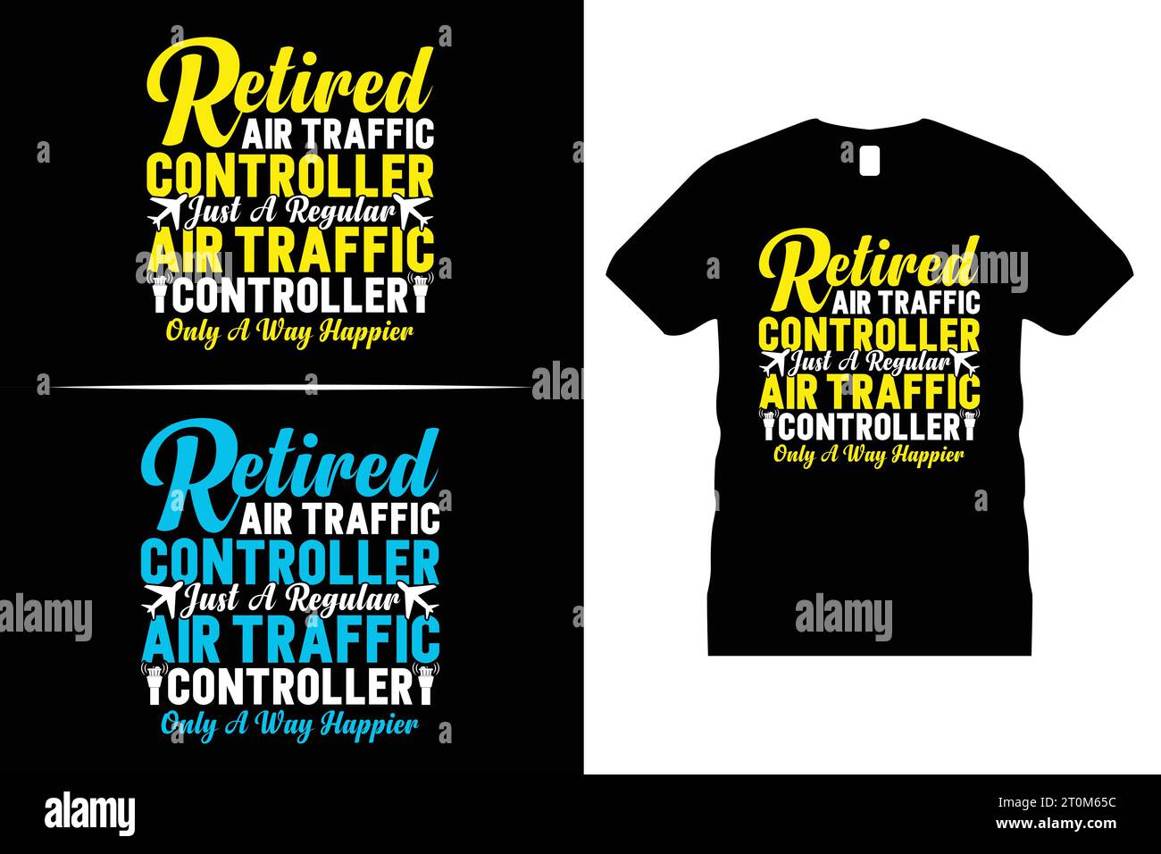 Drôle Typographie Sky Air Traffic T-shirt Design Controller Vector Pilot shirt cadeau pour hommes et femmes Illustration de Vecteur