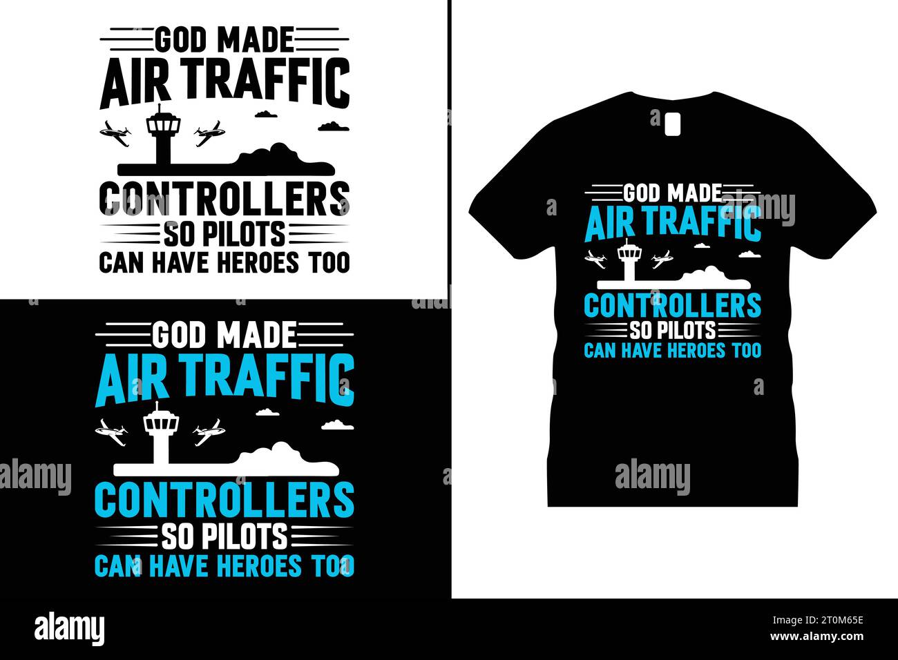 Drôle Typographie Sky Air Traffic T-shirt Design Controller Vector Pilot shirt cadeau pour hommes et femmes Illustration de Vecteur