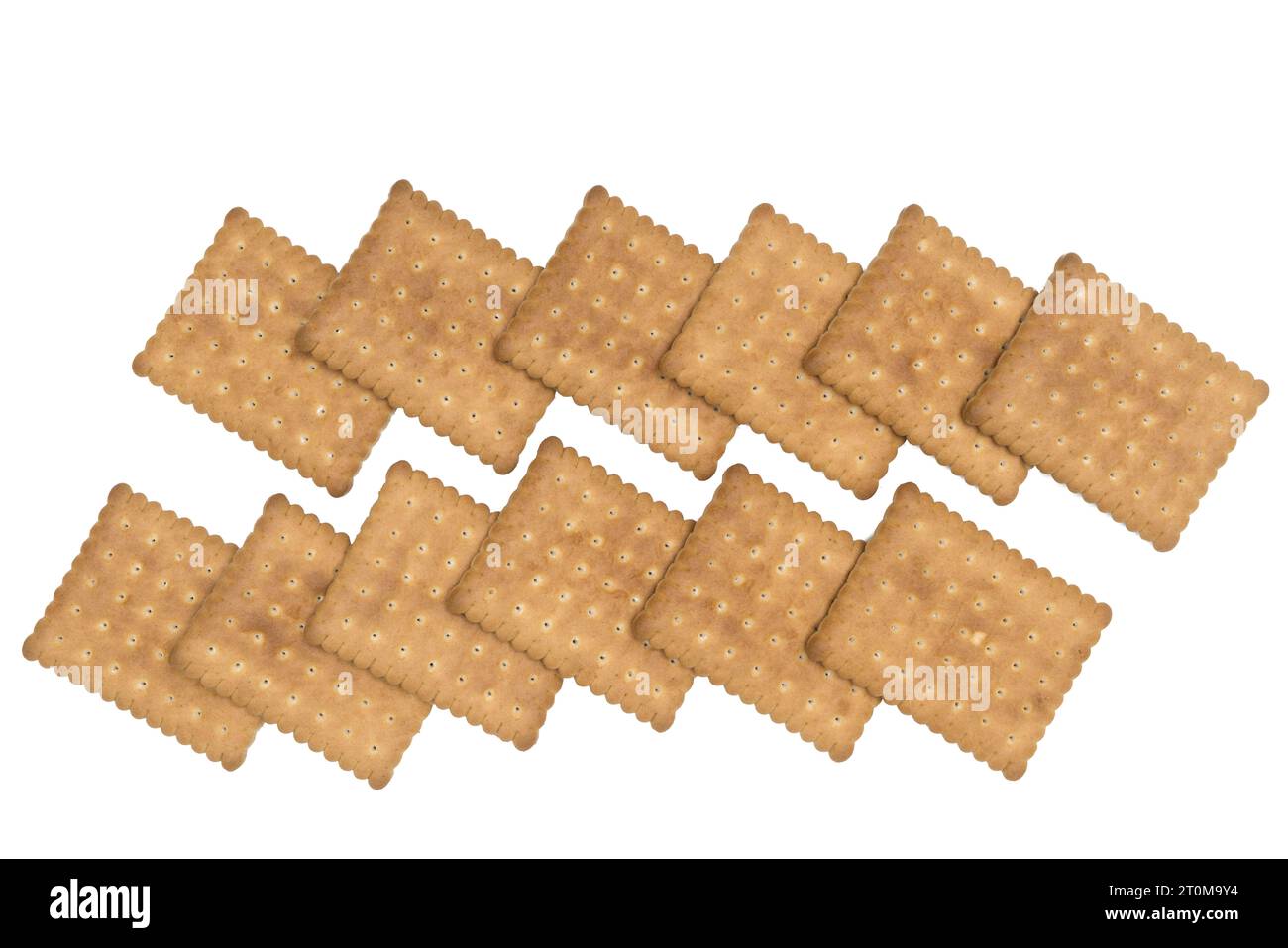 Quelques biscuits secs sur une surface transparente Banque D'Images