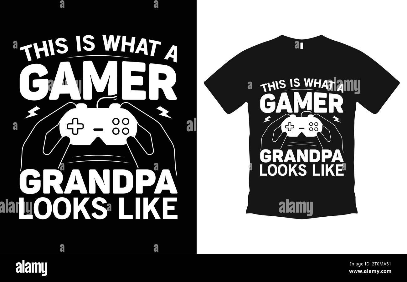 Video Game Tshirt Design Vector Graphic Controller Typography Chemise pour filles et garçons, T-shirt de jeu Illustration de Vecteur