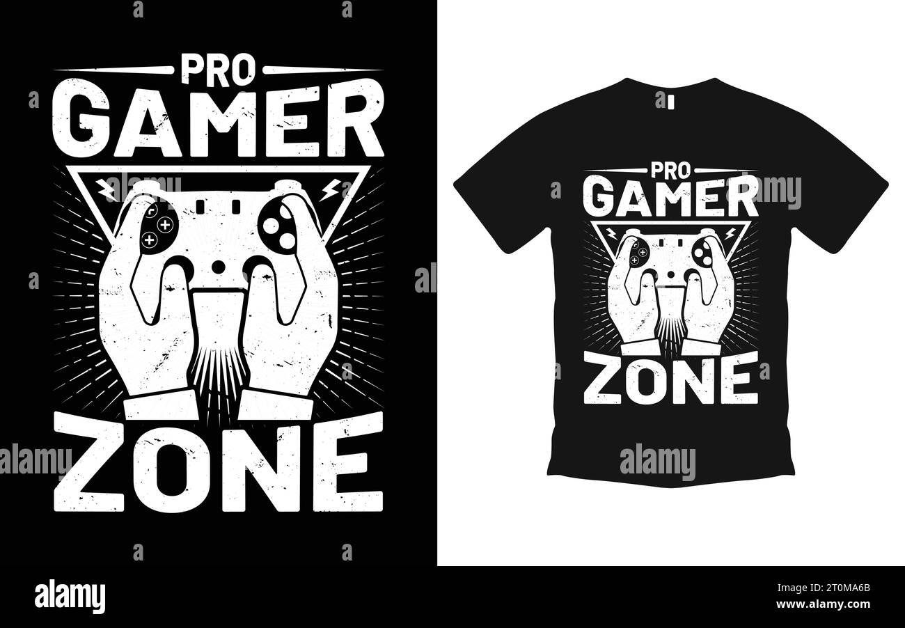 Video Game Tshirt Design Vector Graphic Controller Typography Chemise pour filles et garçons, T-shirt de jeu Illustration de Vecteur