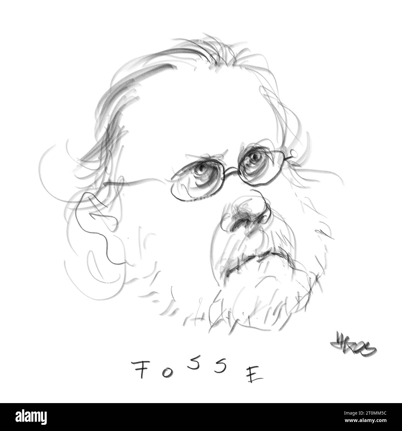 Portrait de l'auteur Jon Fosse Banque D'Images