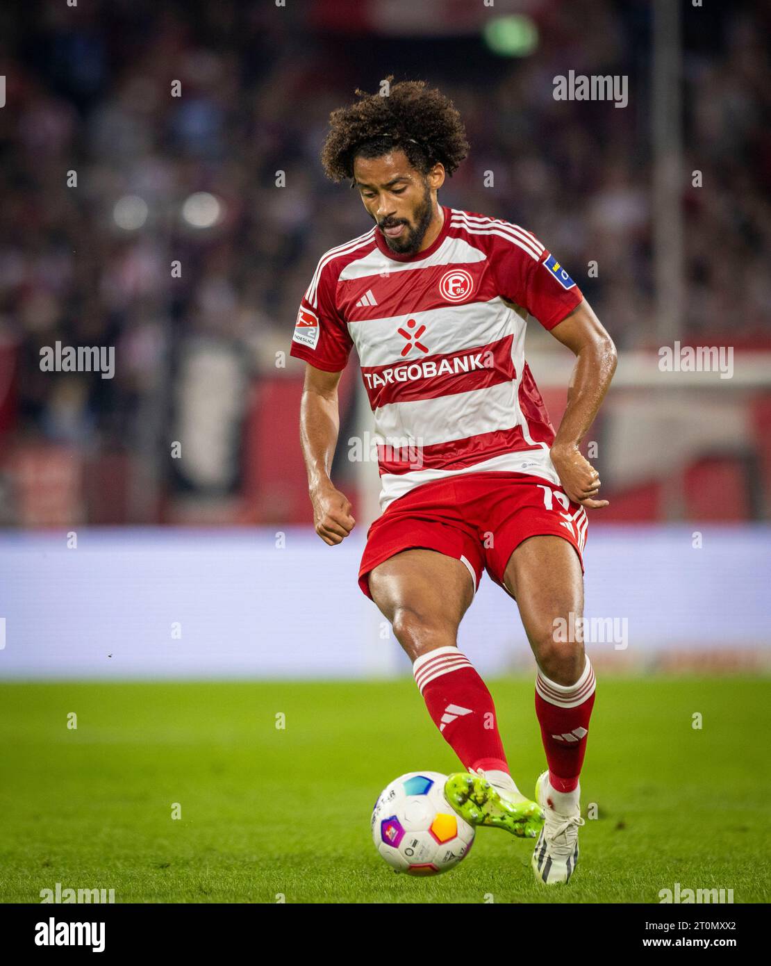 Duesseldorf, Allemagne. 06 octobre 2023. Emmanuel Iyoha (F95) Fortuna Düsseldorf - VfL Osnabrück 06.10.2023 Copyright (nur für journalistische Zwecke) Banque D'Images