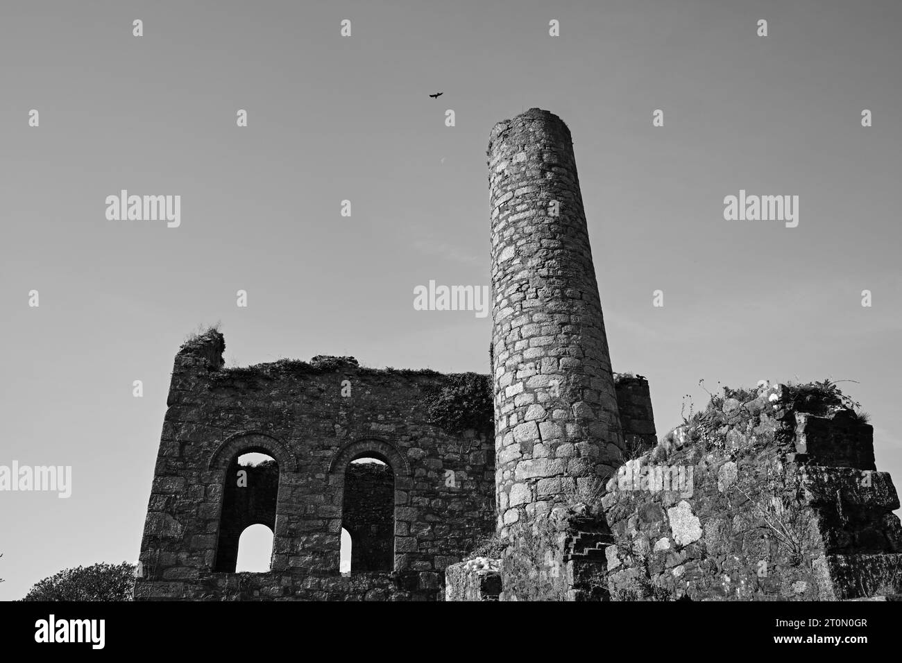 Grande mine d'étain à chargement plat Cornwall Penwith Banque D'Images