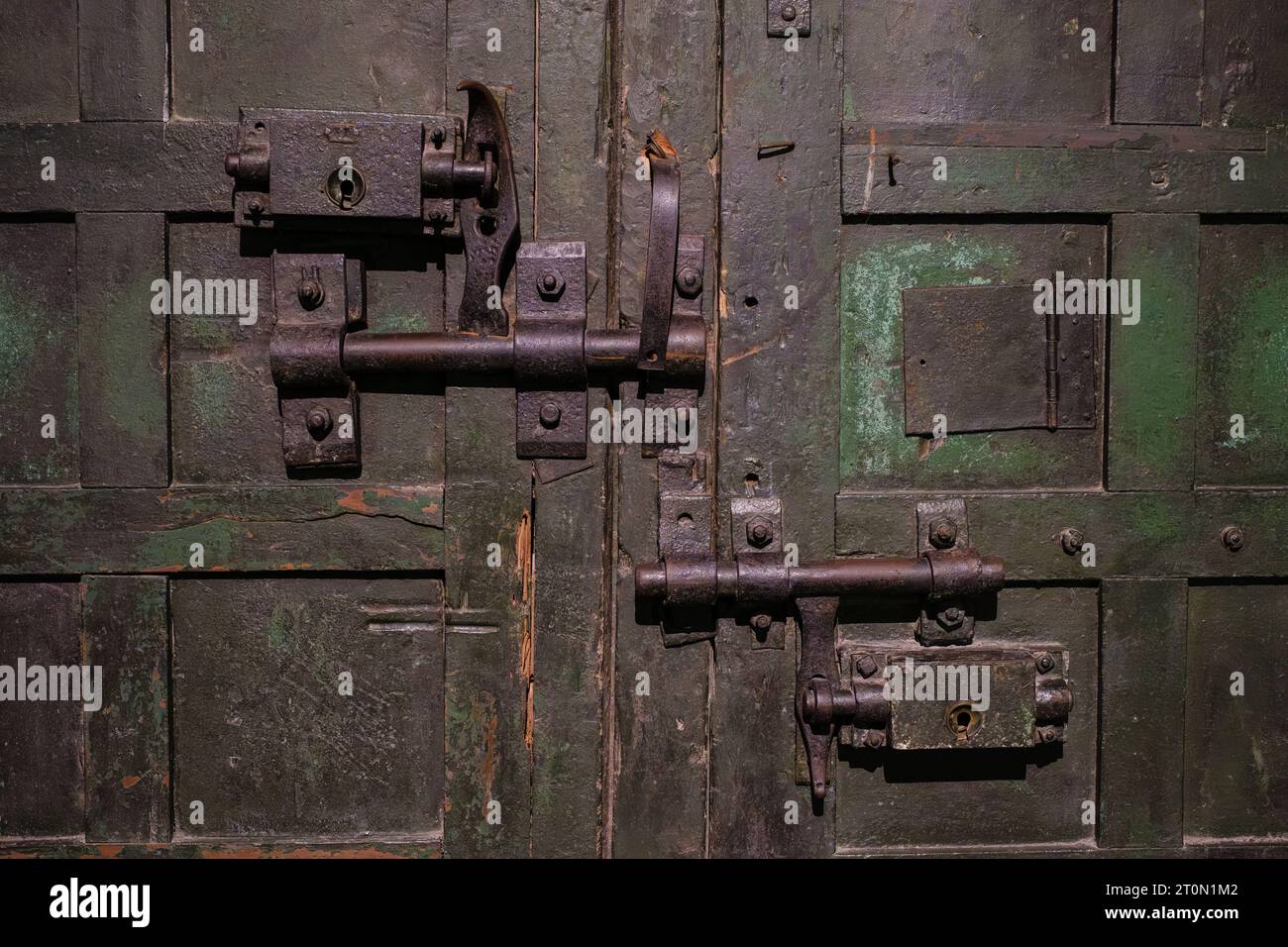 Hanoi, Vietnam. Hoa Lo prison, alias Hanoi Hilton pendant la guerre américano-vietnamienne. Porte originale de la période coloniale française. Banque D'Images