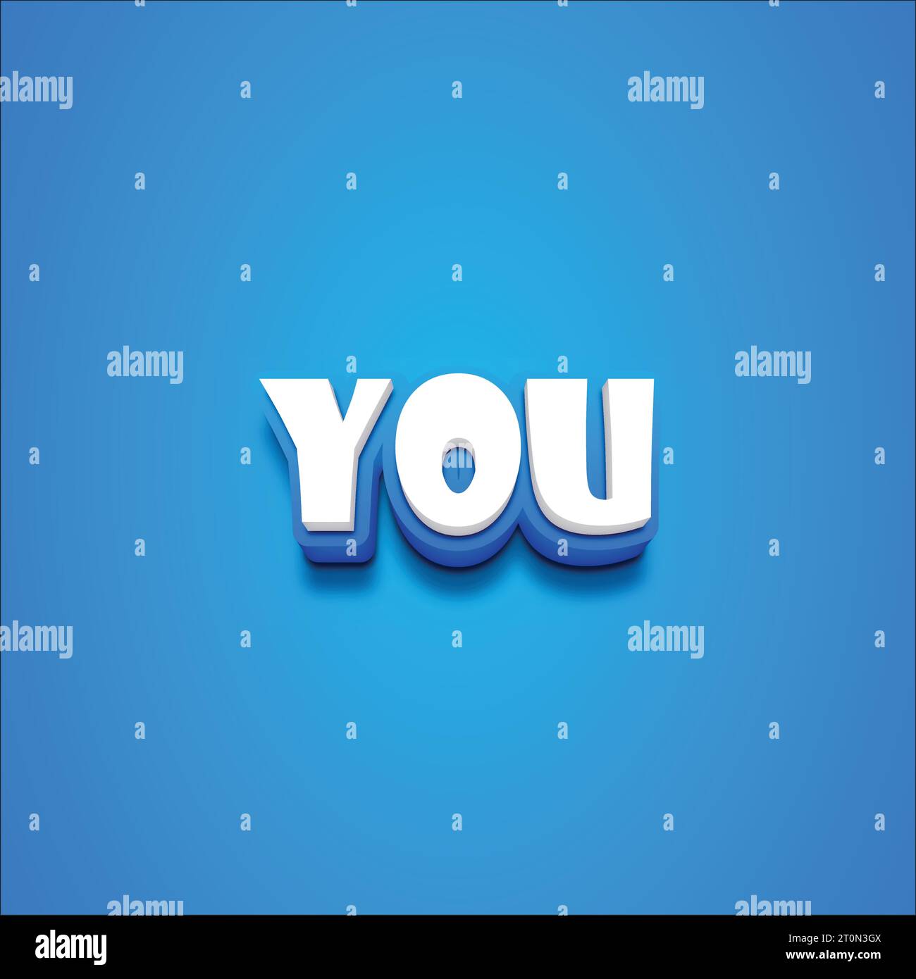 Vector 3D vous texte sur un fond noir bleu. Illustration de Vecteur