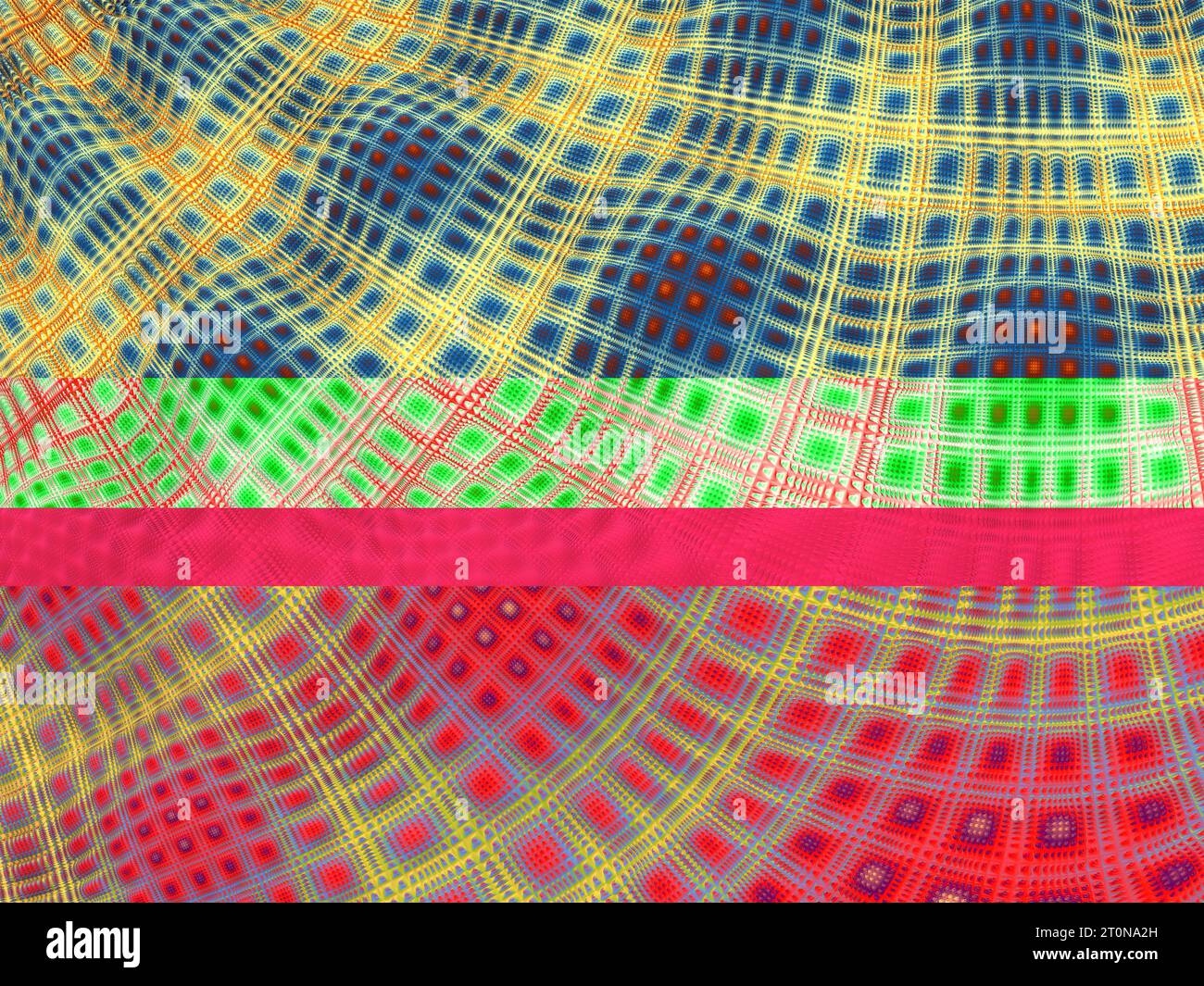 Fond abstrait multicolore. Parties rouge, verte, bleue et jaune. illustration 3d, rendu 3d. Banque D'Images