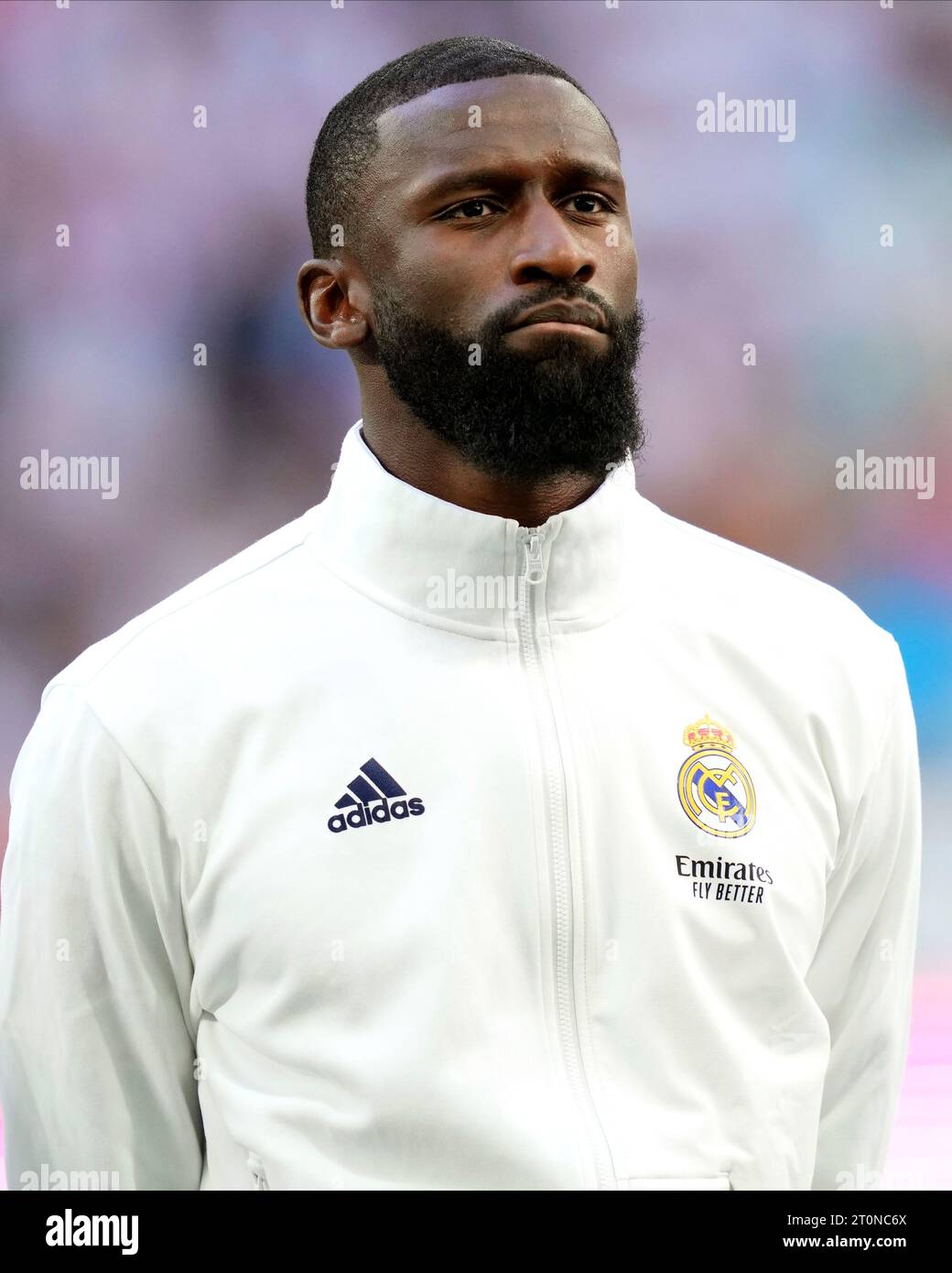 Madrid, Espagne. 07 octobre 2023. Antonio Rudiger du Real Madrid CF lors du match de Liga entre le Real Madrid et le CA Osasuna a joué au stade Santiago Bernabeu le 7 octobre 2023 à Madrid, Espagne. (Photo de Cesar Cebolla/PRESSINPHOTO) crédit : PRESSINPHOTO SPORTS AGENCY/Alamy Live News Banque D'Images