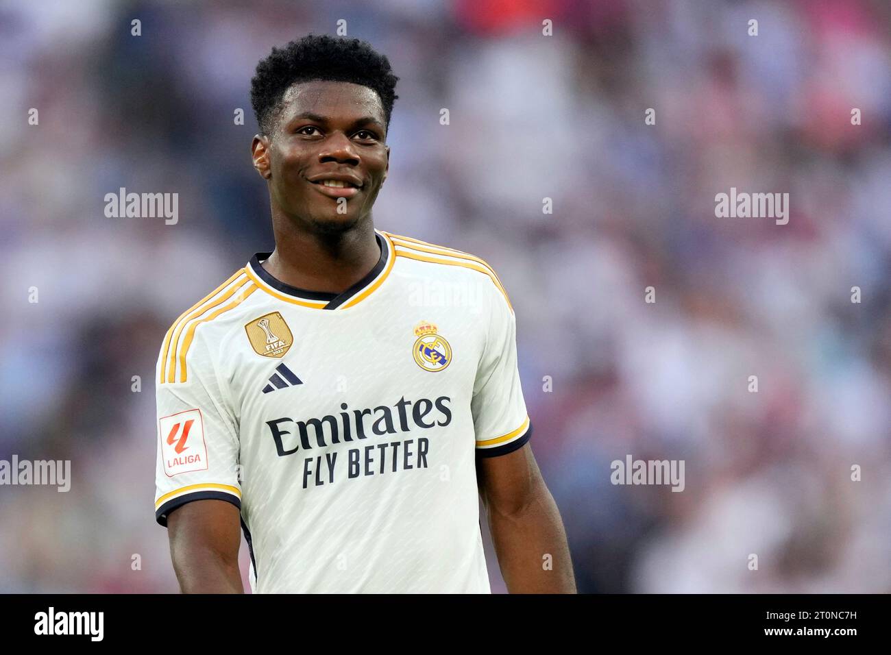 Madrid, Espagne. 07 octobre 2023. Aurelien Tchouameni du Real Madrid CF lors du match de la Liga entre le Real Madrid et le CA Osasuna a joué au stade Santiago Bernabeu le 7 octobre 2023 à Madrid, Espagne. (Photo de Cesar Cebolla/PRESSINPHOTO) crédit : PRESSINPHOTO SPORTS AGENCY/Alamy Live News Banque D'Images