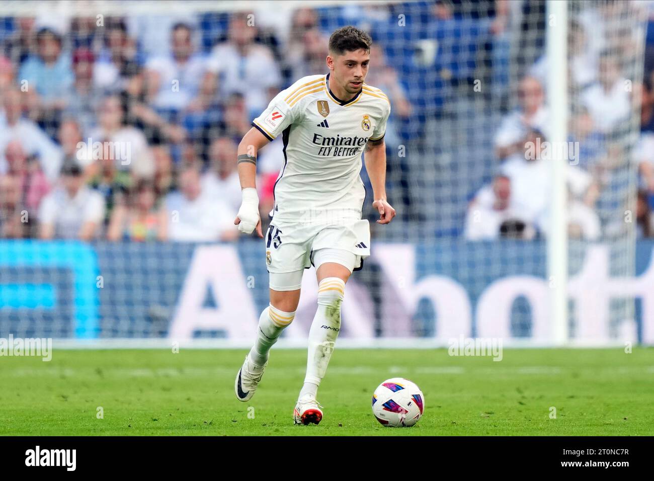 Madrid, Espagne. 07 octobre 2023. FEDE Valverde du Real Madrid CF lors du match de la Liga entre le Real Madrid et le CA Osasuna a joué au stade Santiago Bernabeu le 7 octobre 2023 à Madrid, en Espagne. (Photo de Cesar Cebolla/PRESSINPHOTO) crédit : PRESSINPHOTO SPORTS AGENCY/Alamy Live News Banque D'Images