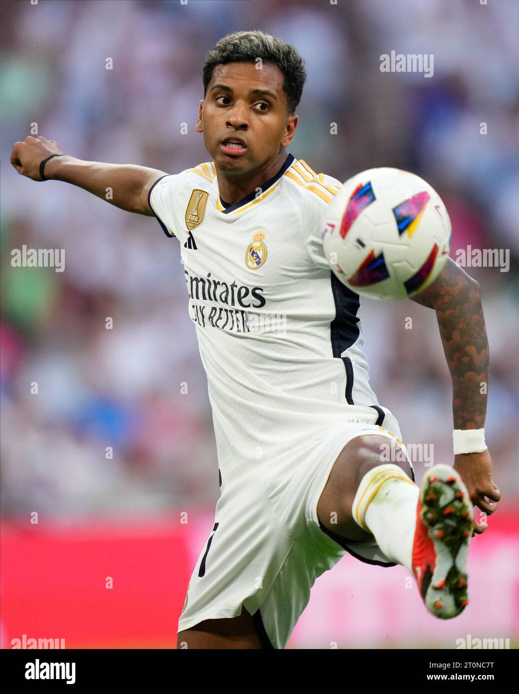 Rodrigo Goes du Real Madrid CF lors du match de Liga entre le Real Madrid et le CA Osasuna a joué au stade Santiago Bernabeu le 7 octobre 2023 à Madrid, en Espagne. (Photo Cesar Cebolla / PRESSINPHOTO) Banque D'Images
