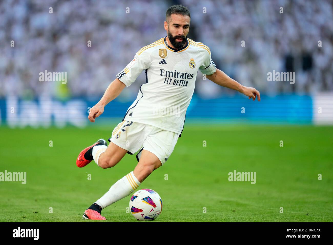 Madrid, Espagne. 07 octobre 2023. Dani Carvajal du Real Madrid CF lors du match de la Liga entre le Real Madrid et le CA Osasuna a joué au stade Santiago Bernabeu le 7 octobre 2023 à Madrid, en Espagne. (Photo de Cesar Cebolla/PRESSINPHOTO) crédit : PRESSINPHOTO SPORTS AGENCY/Alamy Live News Banque D'Images