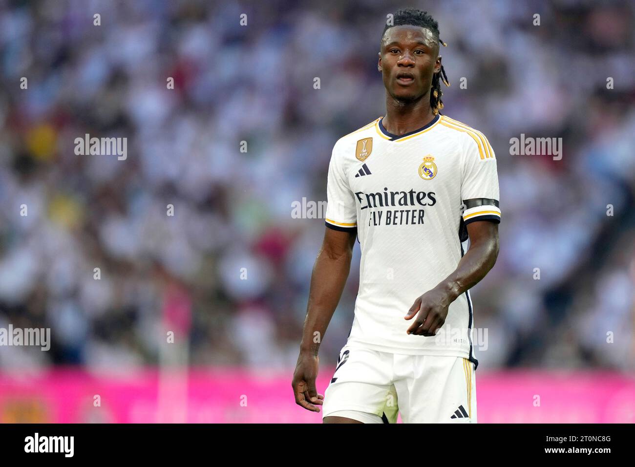 Madrid, Espagne. 07 octobre 2023. Eduardo Camavinga du Real Madrid CF lors du match de la Liga entre le Real Madrid et le CA Osasuna a joué au stade Santiago Bernabeu le 7 octobre 2023 à Madrid, Espagne. (Photo de Cesar Cebolla/PRESSINPHOTO) crédit : PRESSINPHOTO SPORTS AGENCY/Alamy Live News Banque D'Images