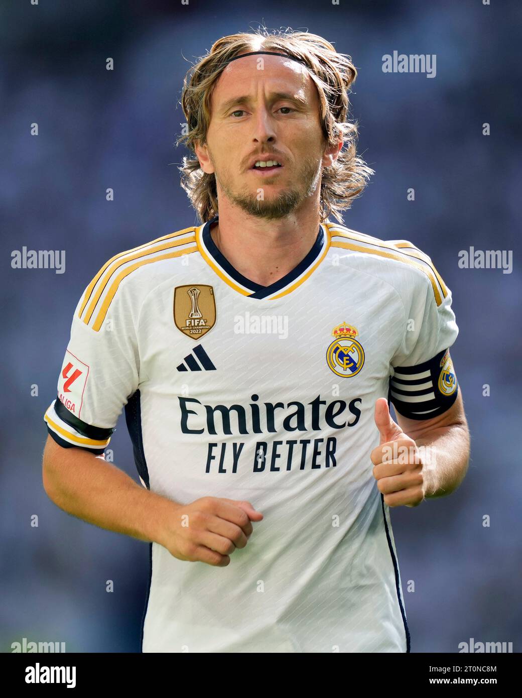 Luka Modric du Real Madrid CF lors du match de Liga entre le Real Madrid et le CA Osasuna a joué au stade Santiago Bernabeu le 7 octobre 2023 à Madrid, en Espagne. (Photo Cesar Cebolla / PRESSINPHOTO) Banque D'Images