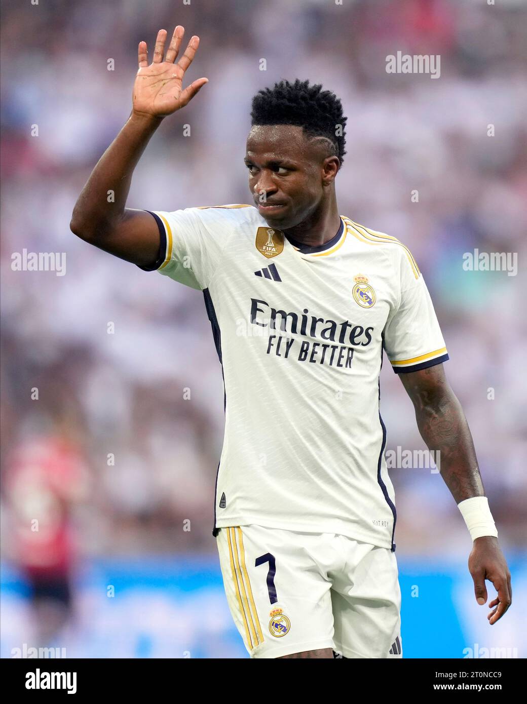 Lors du match de Liga entre le Real Madrid et le CA Osasuna a joué au stade Santiago Bernabeu le 7 octobre 2023 à Madrid, Espagne. (Photo Cesar Cebolla / PRESSINPHOTO) Banque D'Images