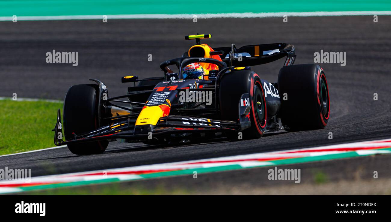 Circuit du Grand Prix de Suzuka, 9 octobre 2023 : Sergio Perez (MEX) de l'équipe Red Bull lors du Grand Prix de Formule 1 du Japon 2023. Banque D'Images