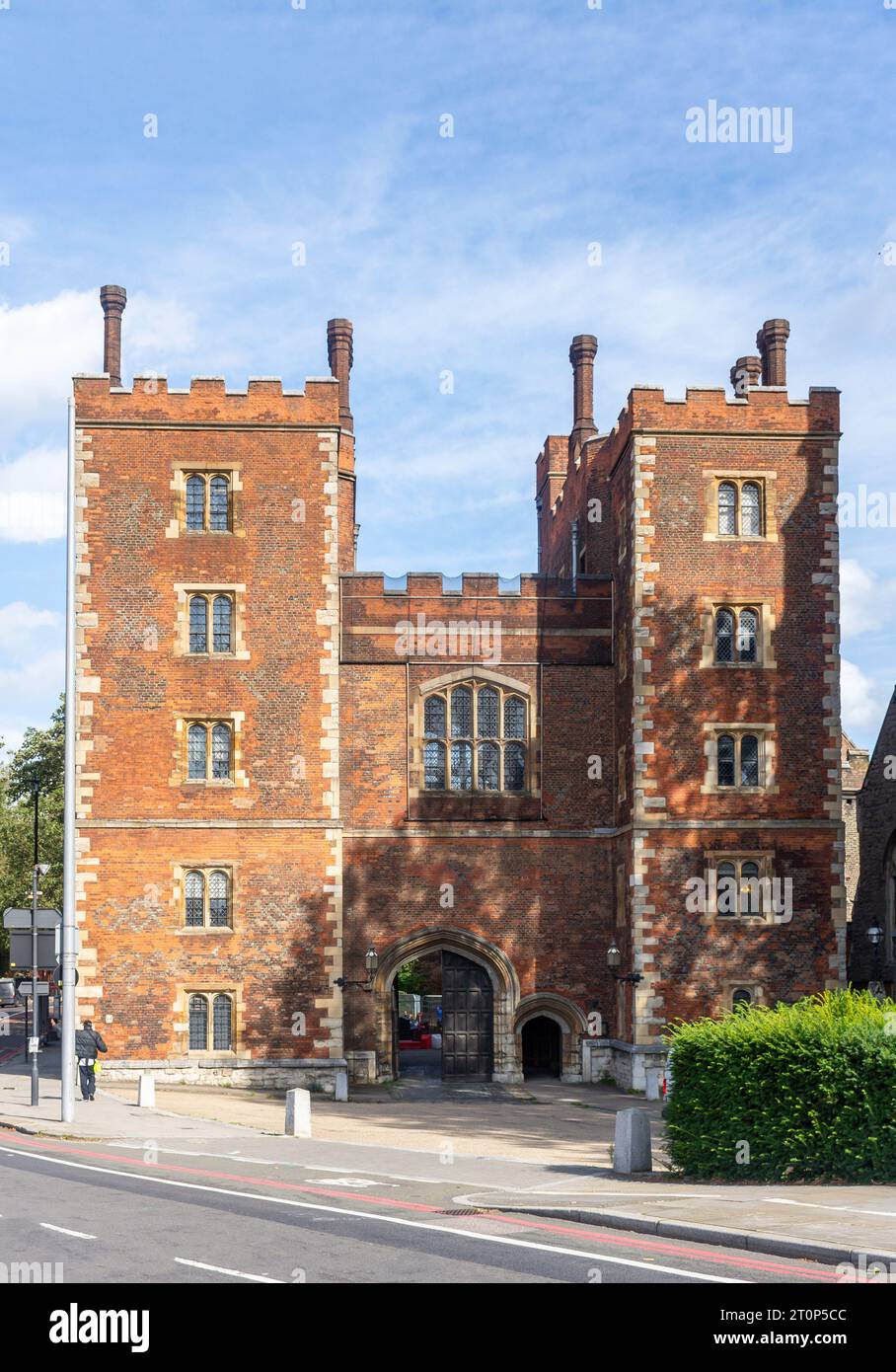 Tudor Gatehouse, Lambeth Palace, South Bank, London Borough of Lambeth, Greater London, England, Royaume-Uni Banque D'Images