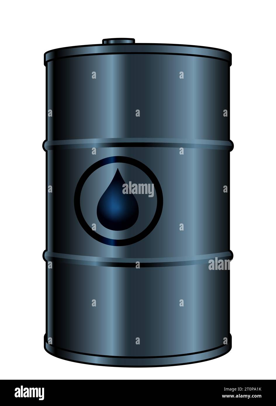 Illustration d'un baril métallique à huile Illustration de Vecteur