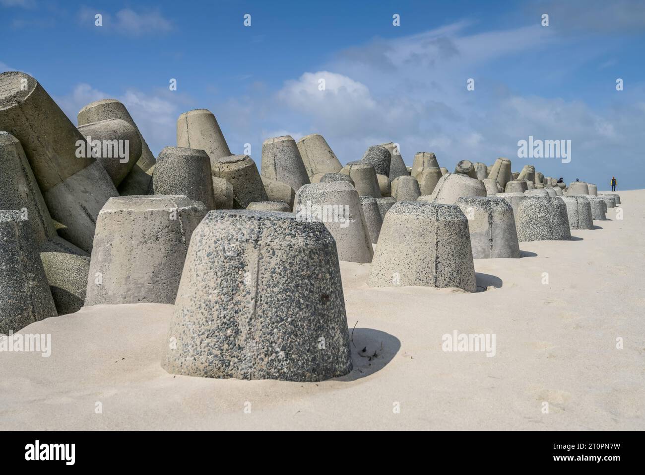 Tetrapoden, Wellenbrecher an der Hörnum-Odde, Hörnum, Sylt, Schleswig-Holstein, Deutschland *** Tetrapods, brise-lames à Hörnum Odde, Hörnum, Sylt, Schleswig Holstein, Allemagne crédit : Imago/Alamy Live News Banque D'Images