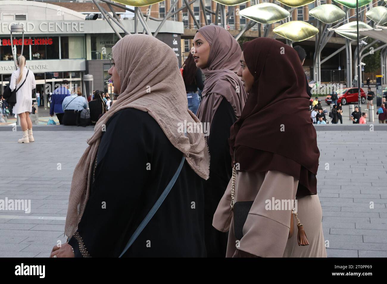 Femmes musulmanes à Stratford, Londres, Angleterre Banque D'Images