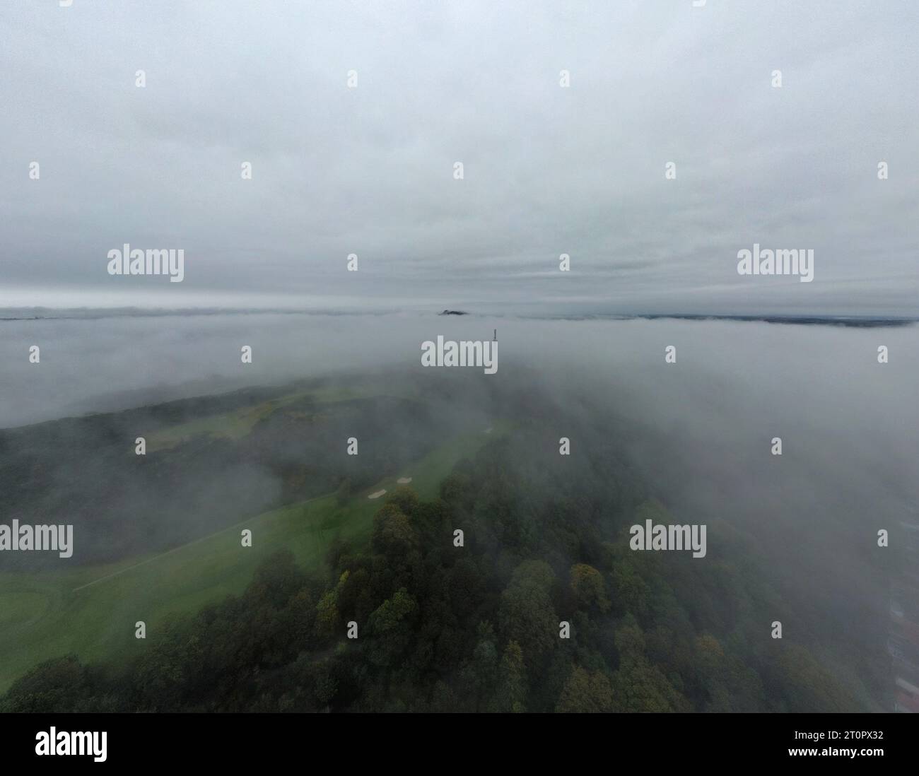 image dji de brouillard de haut en haut Banque D'Images