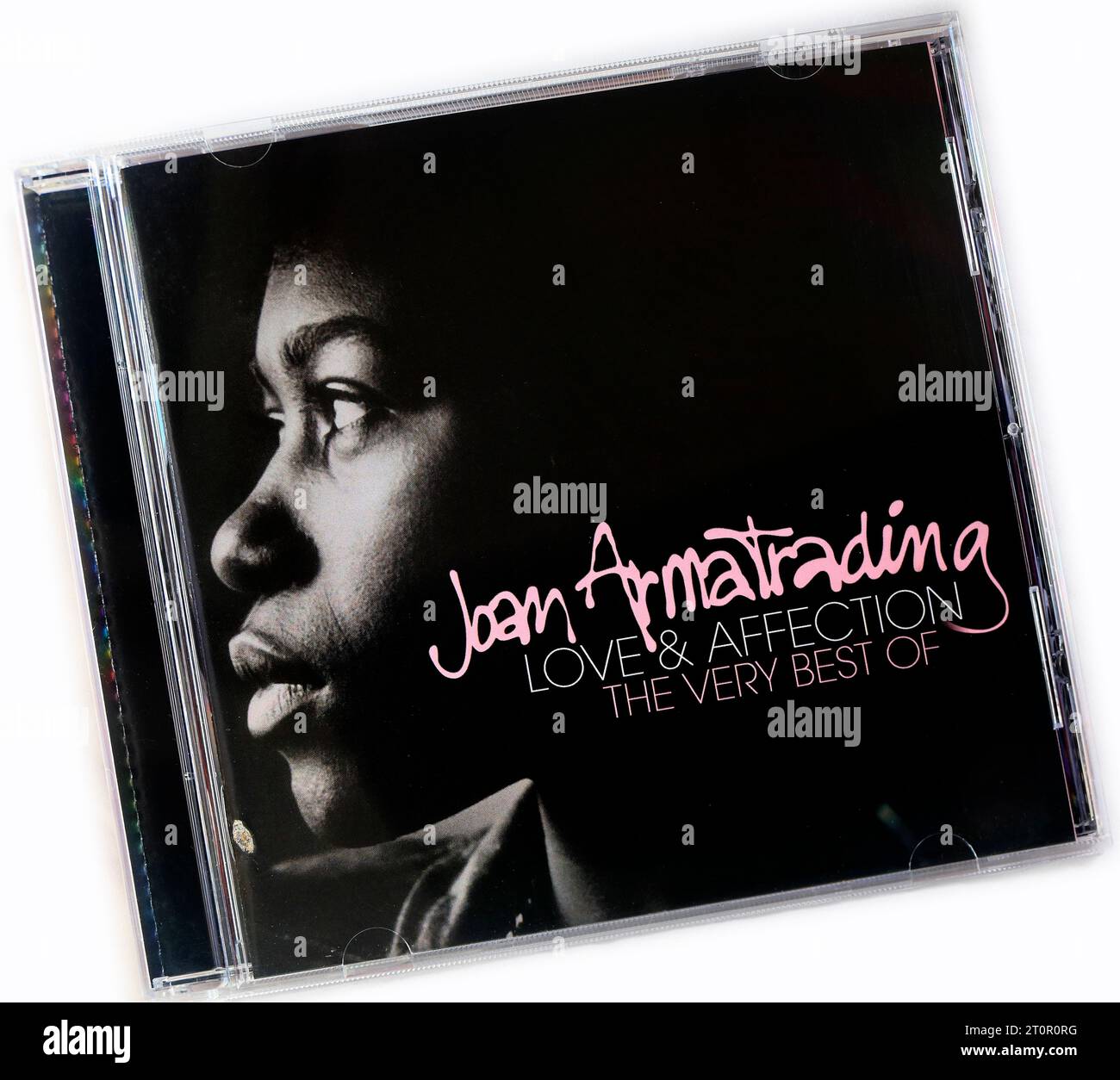 Joan Armatrading - Amour et affection. Boîtier CD sur fond clair Banque D'Images