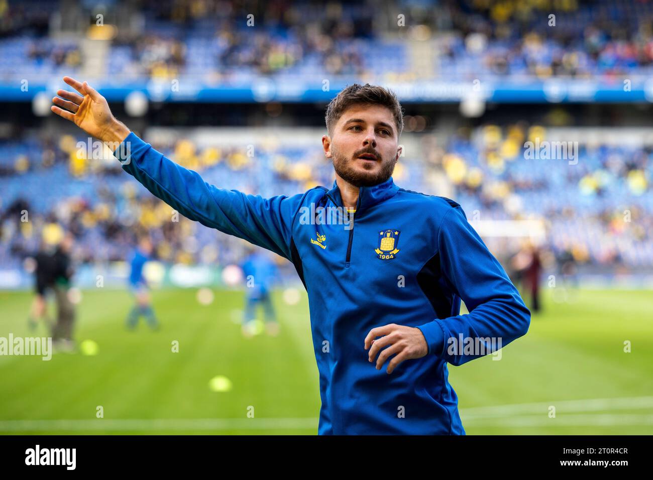 Broendby, Danemark. 08 octobre 2023. Marko Divkovic de Broendby IF vu avant le 3F Superliga match entre Broendby IF et Viborg FF au Broendby Stadion à Broendby. (Crédit photo : Gonzales photo/Alamy Live News Banque D'Images