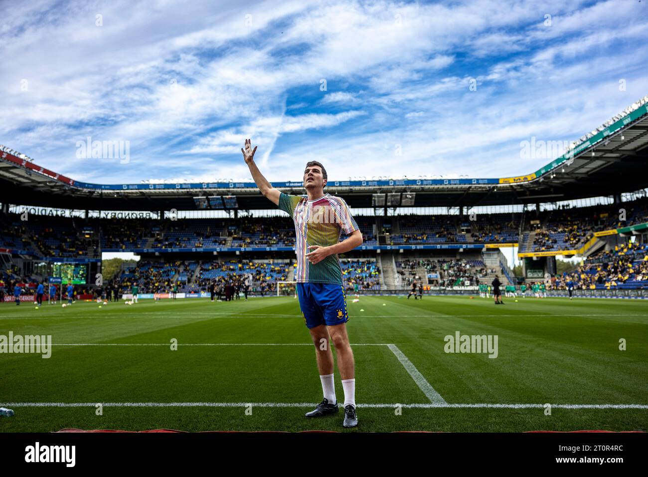 Broendby, Danemark. 08 octobre 2023. Jacob Rasmussen de Broendby IF vu avant le 3F Superliga match entre Broendby IF et Viborg FF au Broendby Stadion à Broendby. (Crédit photo : Gonzales photo/Alamy Live News Banque D'Images