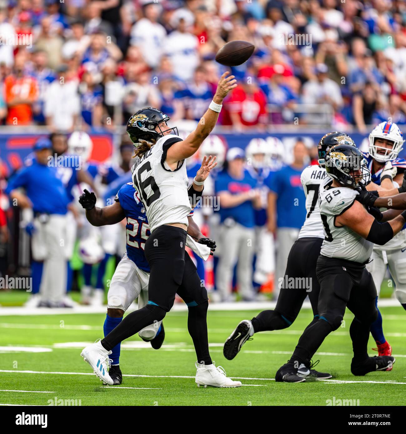 LONDRES, ROYAUME-UNI. 08 octobre 23. Lors de la NFL 2023 London Series - Jacksonville Jaguars vs Buffalo Bills au Tottenham Hotspur Stadium le dimanche 08 octobre 2023. LONDRES ANGLETERRE. Crédit : Taka G Wu/Alamy Live News Banque D'Images