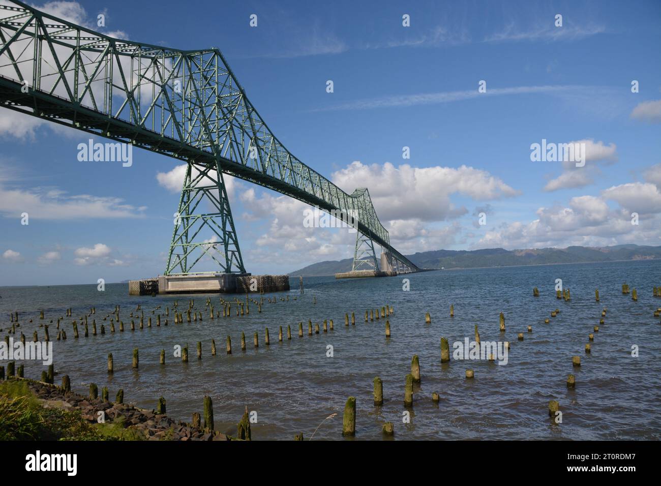 Pont Astoria-Megler sur le fleuve Columbia Banque D'Images