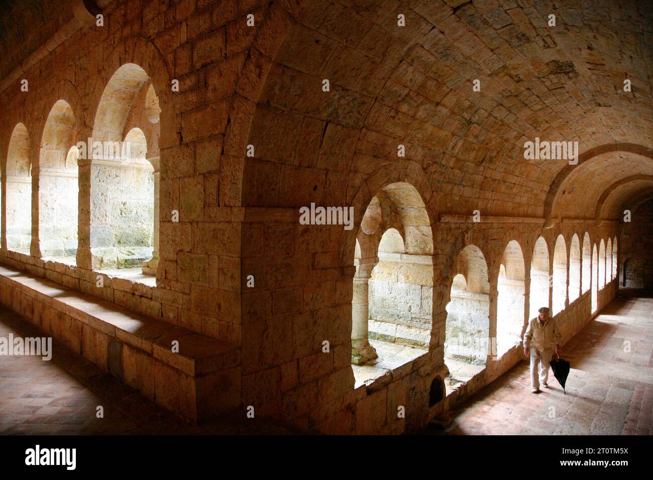 Cloître de l'Abbaye du Thoronet, dans le Var, Provence, France. Banque D'Images