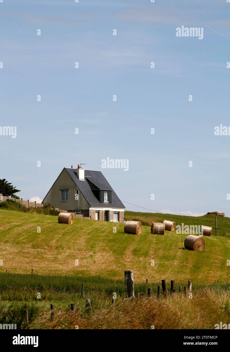 Maison de ferme, Normandie, France. Banque D'Images