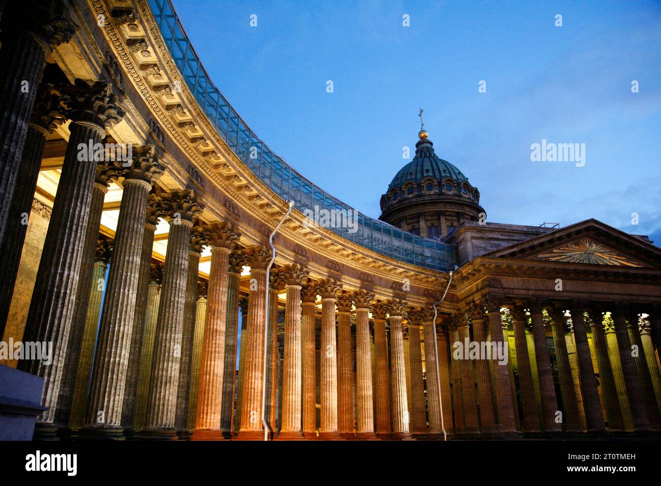 Cathédrale notre-Dame de Kazan, St. Petersburg, Russie. Banque D'Images