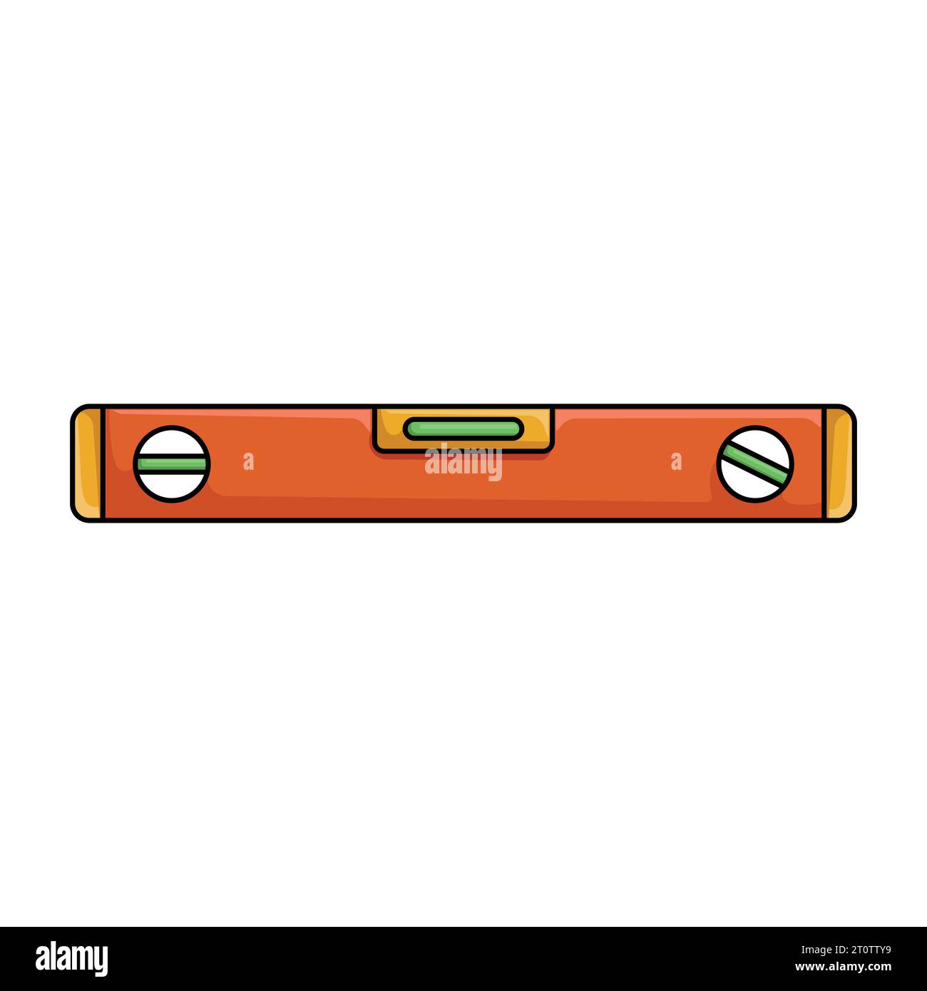 icône de l'outil de niveau construction illustration vectorielle design orange et jaune Illustration de Vecteur