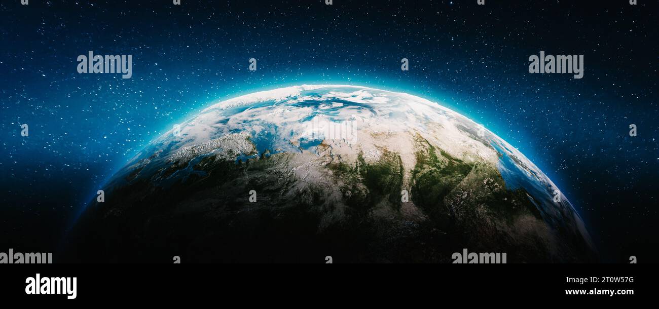 La planète terre des nuages. Éléments de cette image fournie par la NASA. Le rendu 3D Banque D'Images