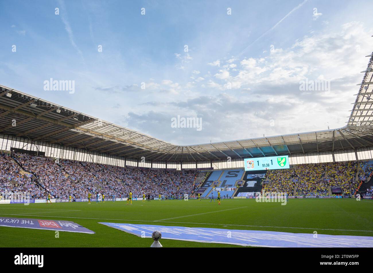 Pitch CBS, Coventry vs Norwich 7 octobre 2023 Banque D'Images