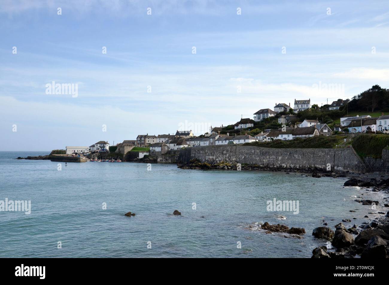 Le port du village côtier cornique de Coverack Banque D'Images