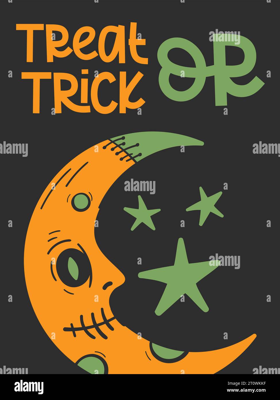 Affiche de fête d'Halloween heureuse et conception de carte d'invitation Illustration de Vecteur