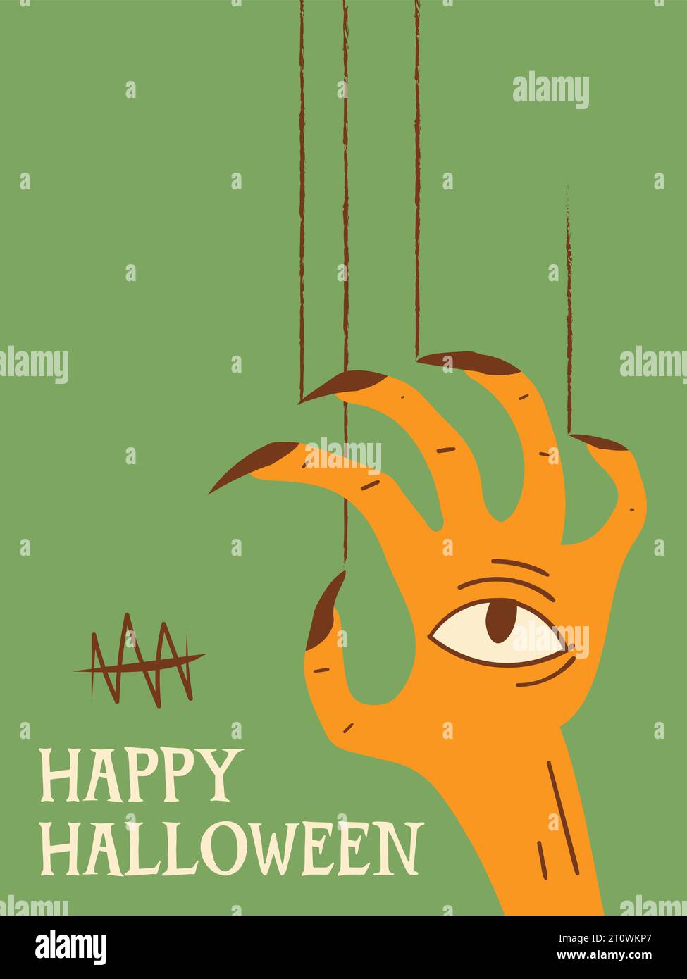 Bonne illustration vectorielle Halloween. Affiche de fête d'Halloween Illustration de Vecteur