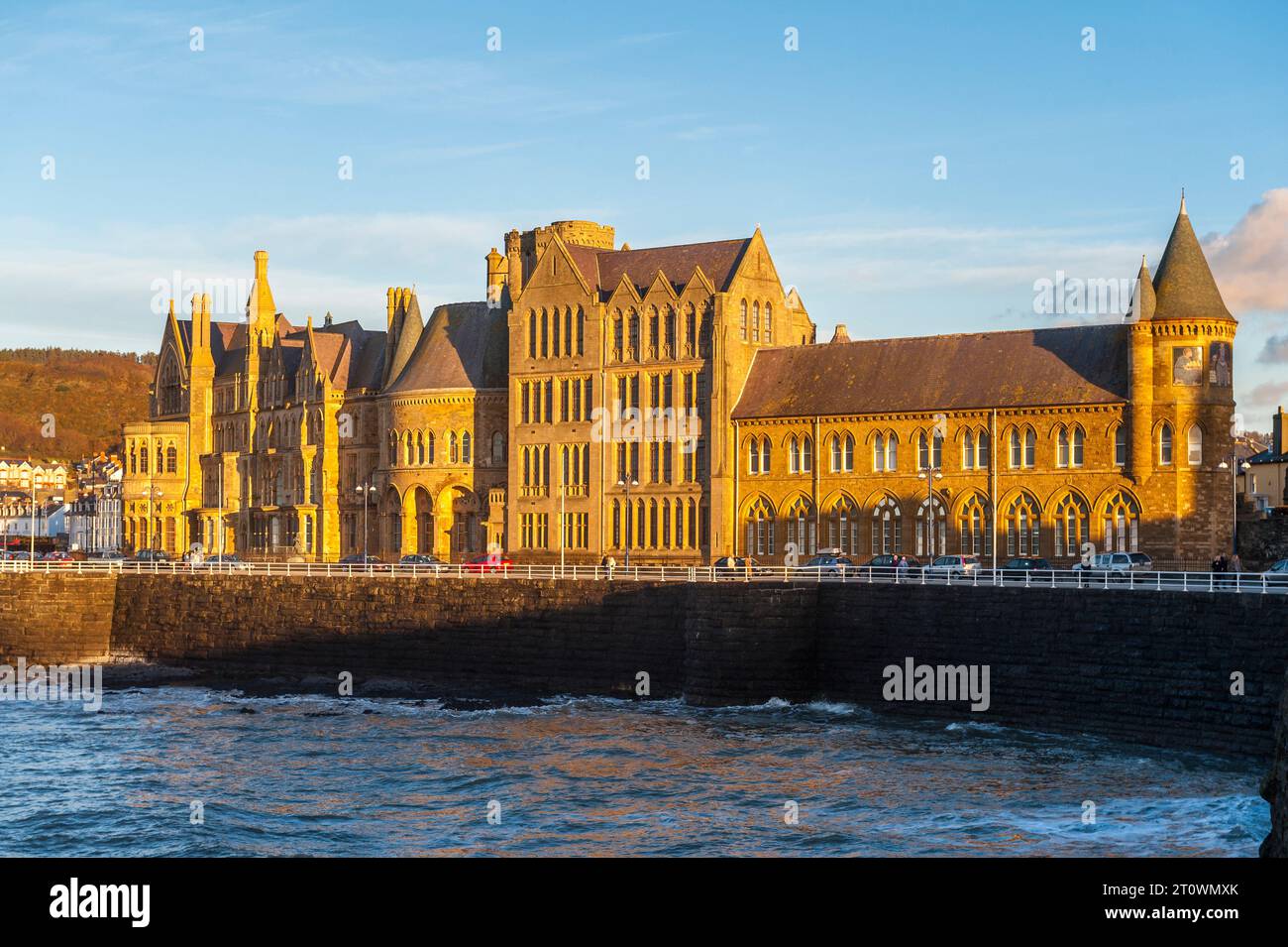 Old College, Aberystwyth, Ceredigion, pays de Galles, Royaume-Uni. Construit en 1795 et beaucoup modifié en 1886, aujourd'hui un centre de troisième cycle pour l'Université d'Aberystwyth Banque D'Images