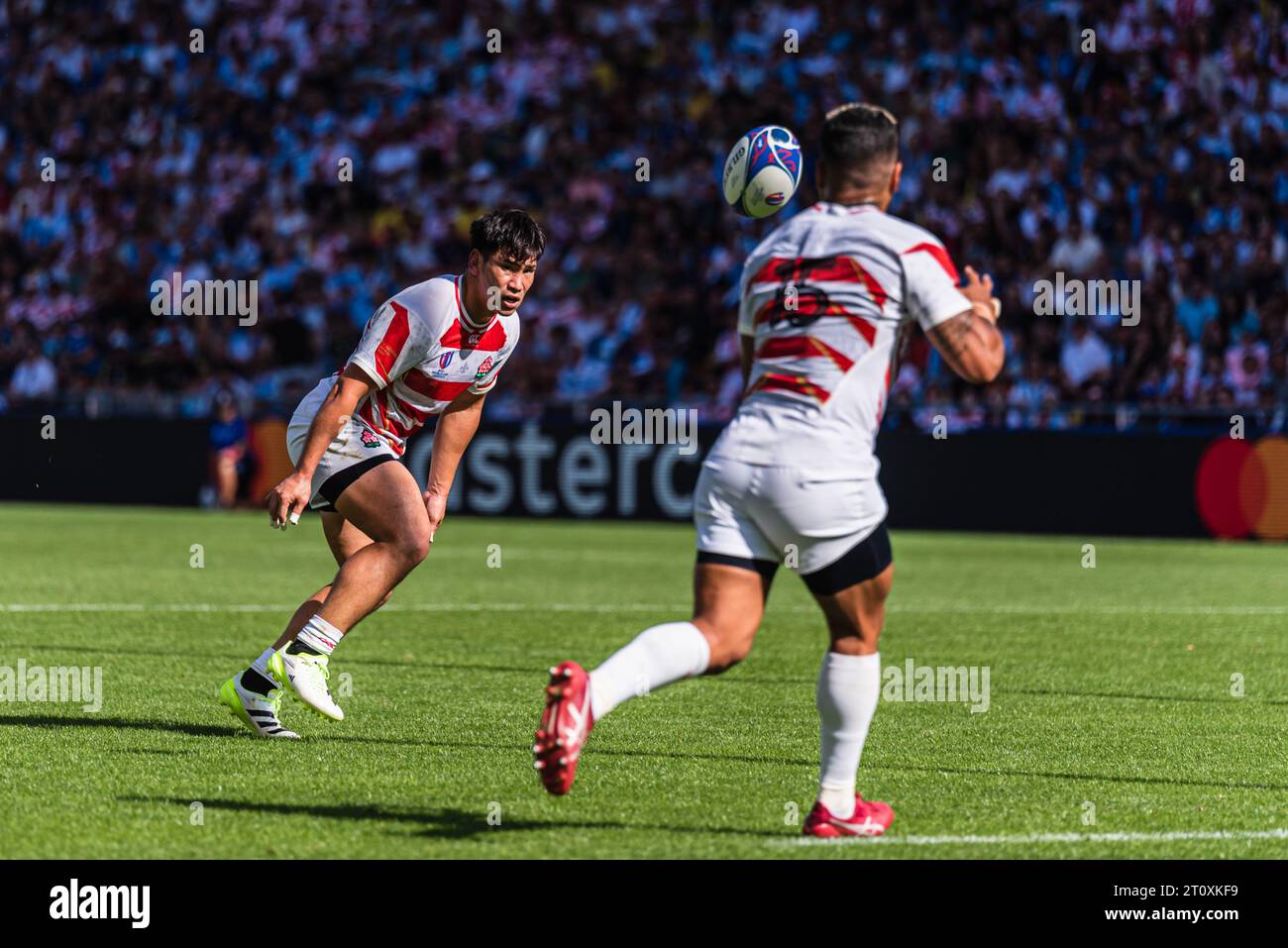 Nantes, France. 8 octobre 2023. Kotaro Matsushim, du Japon, passe le