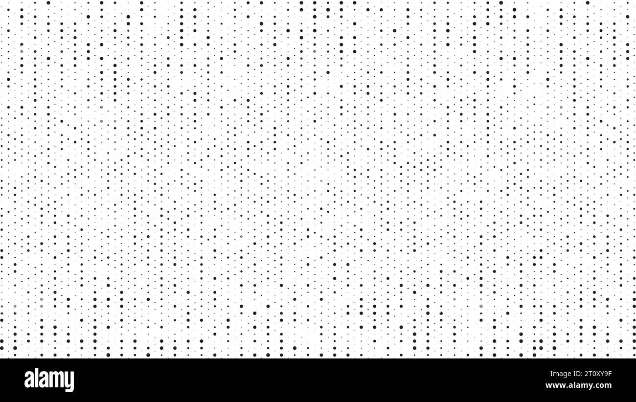 Motif en pointillés demi-tons noir et blanc. Illustration de Vecteur