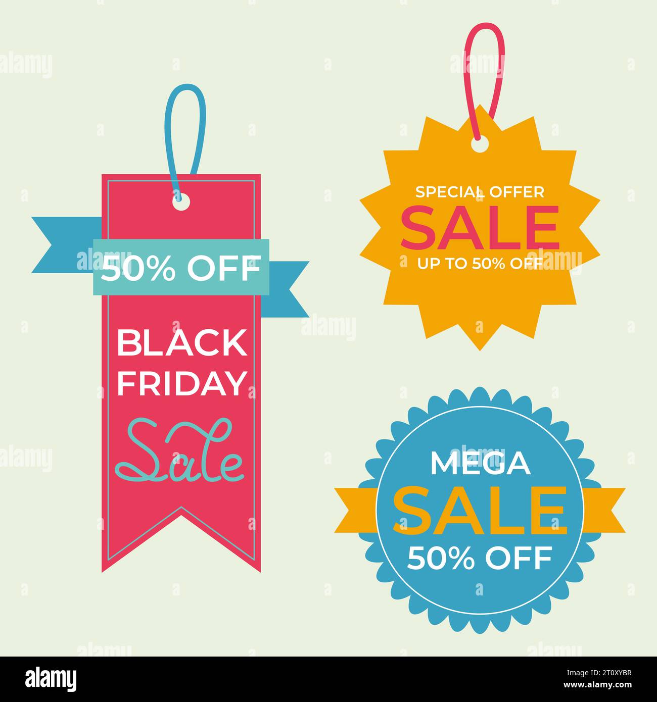 Ensemble d'étiquettes de vente. Design pour Black Friday. Illustration vectorielle Illustration de Vecteur